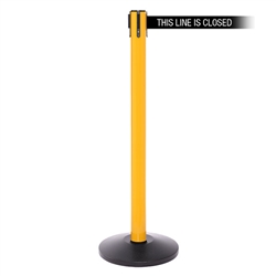 SafetyPro 250, Yellow, Barrier with 11' THIS LINE IS CLOSED Belt