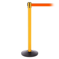 SafetyPro 250, Yellow, Barrier with 11' Fluorescent Orange Belt