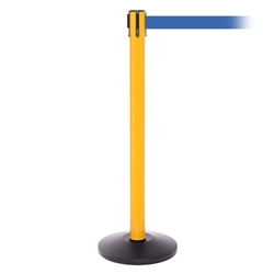 SafetyPro 250, Yellow, Barrier with 11' Light Blue Belt