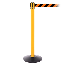 SafetyPro 250, Yellow, Barrier with 11' Orange/Black Diagonal Belt