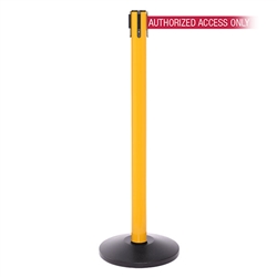 SafetyPro 250, Yellow, Barrier with 11' AUTHORIZED ACCESS ONLY - RED Belt
