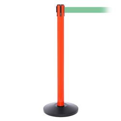 SafetyPro 300, Orange, Barrier with 16' Light Green Belt