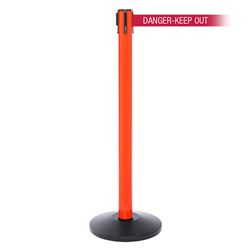 SafetyPro 300, Orange, Barrier with 16' DANGER-KEEP OUT - RED Belt
