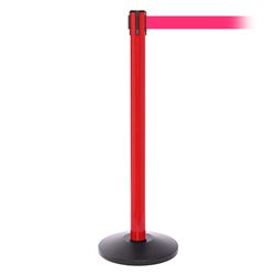 SafetyPro 300, Red, Barrier with 16' Fluorescent Pink Belt