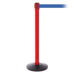 SafetyPro 300, Red, Barrier with 16' Light Blue Belt