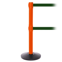 SafetyPro 250 Twin, Orange, Barrier with double 11' Dark Green Belt