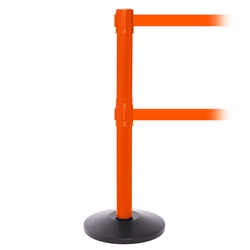 SafetyPro 250 Twin, Orange, Barrier with double 11' Fluorescent Orange Belt