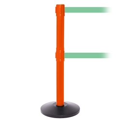 SafetyPro 250 Twin, Orange, Barrier with double 11' Light Green Belt