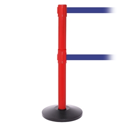 SafetyPro 250 Twin, Red, Barrier with double 11' Blue Belt