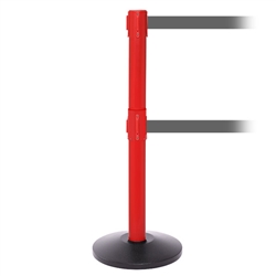 SafetyPro 250 Twin, Red, Barrier with double 11' Gray Belt