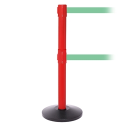 SafetyPro 250 Twin, Red, Barrier with double 11' Light Green Belt