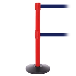 SafetyPro 250 Twin, Red, Barrier with double 11' Navy Blue Belt