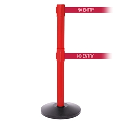 SafetyPro 250 Twin, Red, Barrier with double 11' NO ENTRY Belt