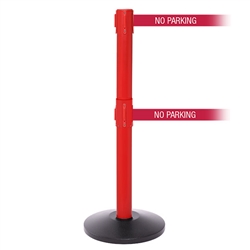 SafetyPro 250 Twin, Red, Barrier with double 11' NO PARKING Belt