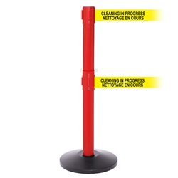 SafetyPro 250 Twin Xtra, Red, Barrier with double 3" wide 11' NETTOYAGE EN COURS Belt