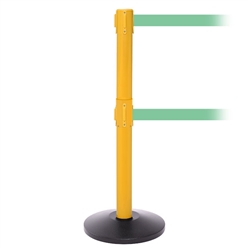 SafetyPro 250 Twin, Yellow, Barrier with double 11' Light Green Belt