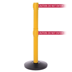 SafetyPro 250 Twin, Yellow, Barrier with double 11' CAUTION-DO NOT ENTER - RED Belt