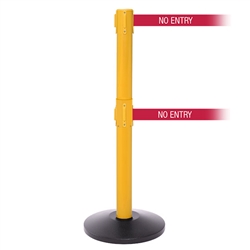 SafetyPro 250 Twin, Yellow, Barrier with double 11' NO ENTRY Belt