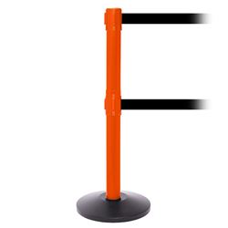 SafetyPro 300 Twin, Orange, Barrier with double 16' Black Belt