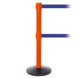 SafetyPro 300 Twin, Orange, Barrier with double 16' Blue Belt