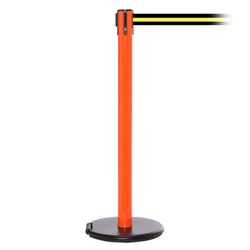 RollerSafety 250, Orange, Barrier with 11' Black/Yellow Stripe Belt