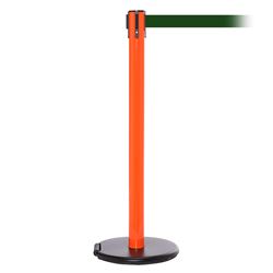 RollerSafety 250, Orange, Barrier with 11' Dark Green Belt