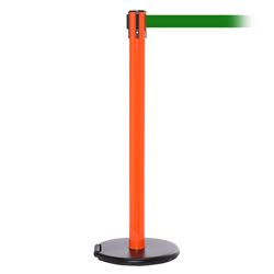 RollerSafety 250, Orange, Barrier with 11' Green Belt