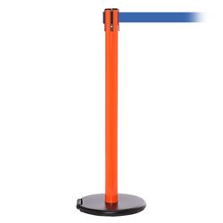 RollerSafety 250, Orange, Barrier with 11' Light Blue Belt