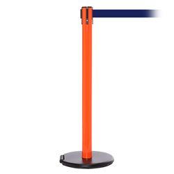 RollerSafety 250, Orange, Barrier with 11' Navy Blue Belt