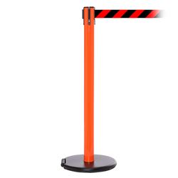 RollerSafety 250, Orange, Barrier with 11' Red/Black Diagonal Belt
