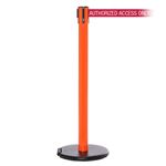 RollerSafety 250, Orange, Barrier with 11' AUTHORIZED ACCESS ONLY - RED Belt