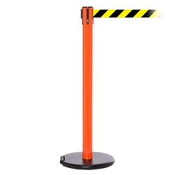 RollerSafety 250, Orange, Barrier with 11' Yellow/Black Diagonal Belt