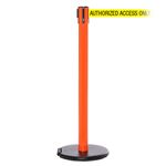 RollerSafety 250, Orange, Barrier with 11' AUTHORIZED ACCESS ONLY Belt