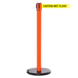 RollerSafety 250, Orange, Barrier with 11' CAUTION-WET FLOOR Belt