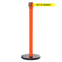 RollerSafety 250, Orange, Barrier with 11' OUT OF SERVICE Belt