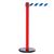 RollerSafety 250, Red, Barrier with 11' Blue/White Diagonal Belt