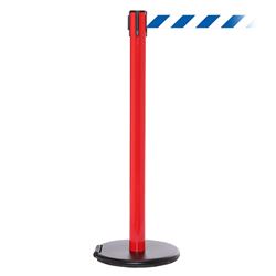RollerSafety 250, Red, Barrier with 11' Blue/White Diagonal Belt