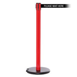 RollerSafety 250, Red, Barrier with 11' PLEASE WAIT HERE Belt