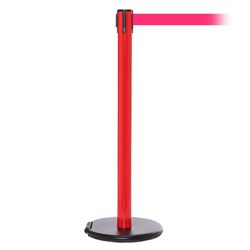 RollerSafety 250, Red, Barrier with 11' Fluorescent Pink Belt