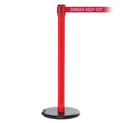 RollerSafety 250, Red, Barrier with 11' DANGER-KEEP OUT - RED Belt