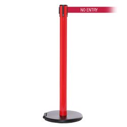 RollerSafety 250, Red, Barrier with 11' NO ENTRY Belt