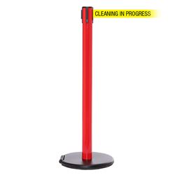 RollerSafety 250, Red, Barrier with 11' CLEANING IN PROGRESS Belt