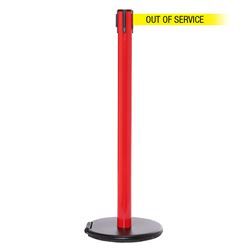RollerSafety 250, Red, Barrier with 11' OUT OF SERVICE Belt