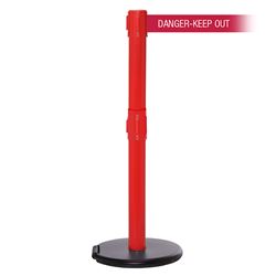 RollerSafety 250 Xtra, Red, Barrier with 3" wide 11' DANGER-KEEP OUT - RED Belt