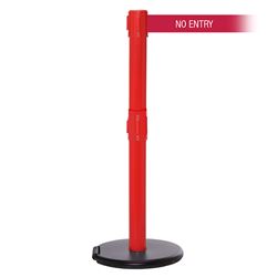 RollerSafety 250 Xtra, Red, Barrier with 3" wide 11' NO ENTRY Belt