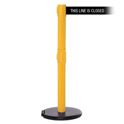 RollerSafety 250 Xtra, Yellow, Barrier with 3" wide 11' THIS LINE IS CLOSED Belt