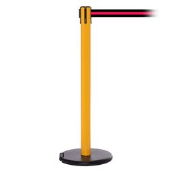 RollerSafety 250, Yellow, Barrier with 11' Black/Red Stripe Belt