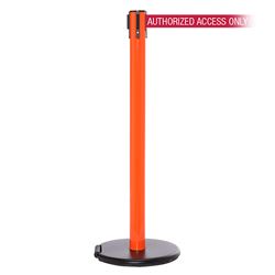 RollerSafety 300, Orange, Barrier with 16' AUTHORIZED ACCESS ONLY - RED Belt
