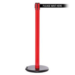 RollerSafety 300, Red, Barrier with 16' PLEASE WAIT HERE Belt