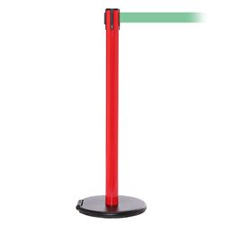 RollerSafety 300, Red, Barrier with 16' Light Green Belt